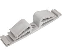 Держатель круглого кабеля Промрукав двусторонний, на 12 мест, серый, 25шт PR08.26526