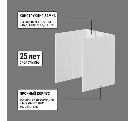 Соединитель TDM ELECTRIC КМС, белый, 40х40 упаковка 4 шт SQ0411-0142