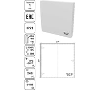 Датчик влажности и температуры комнатный Завод RGP 0-10В, от 0 до +50, Pt1000 THS-01