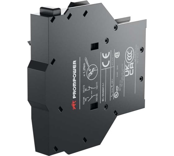 Блок вспомогательных контактов Prompower серии Pulse, бокового монтажа для серии PLC1D, 1НО+1НЗ PLAD8N11