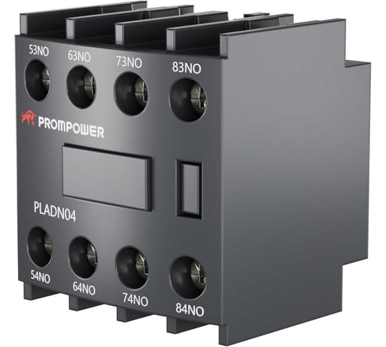 Блок вспомогательных контактов Prompower серии Pulse, фронт. монтажа для серии PLC1D, 4НЗ PLADN04