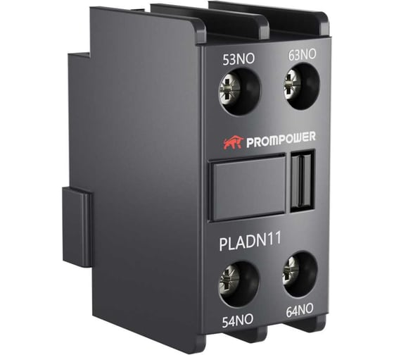 Блок вспомогательных контактов Prompower серии Pulse, фронт. монтажа для серии PLC1D, 1НО+1НЗ PLADN11