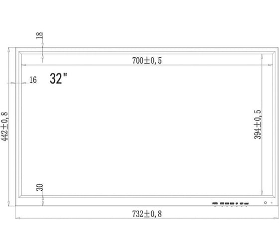 Монитор для видеонаблюдения Amatek APV-M32AF - 32" TFT-LED 7000467