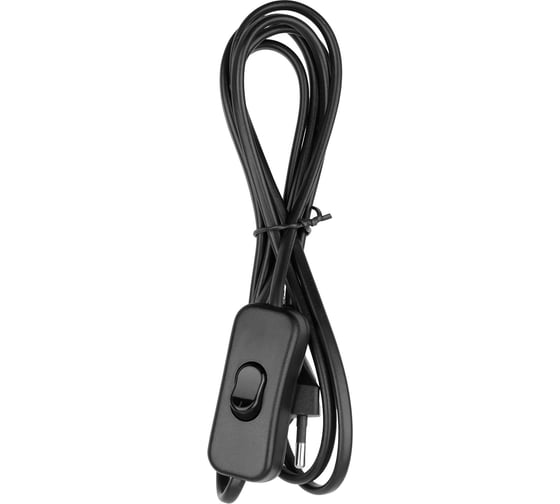 Шнур для БРА с выключателем TDM ELECTRIC ШВВП 2x0.5 мм2, 1.8 м, черный TDM SQ1305-1001