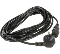 Шнур питания LANMASTER C13-Schuko угловая, 3х0.75, 220В, 10А, черный, 5 м LAN-PP13/SHA-5.0-BK