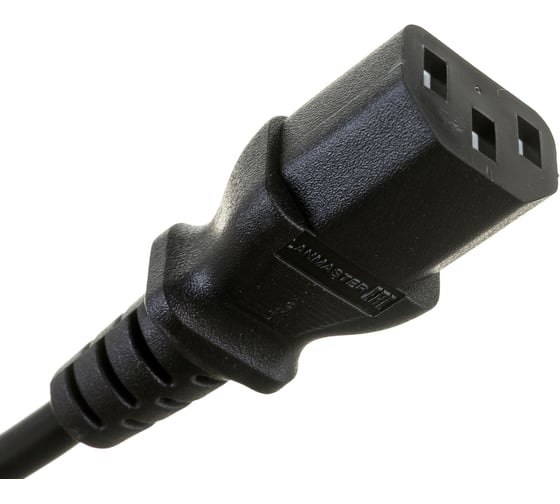 Шнур питания LANMASTER C13-Schuko угловая, 3х0.75, 220В, 10А, черный, 5 м LAN-PP13/SHA-5.0-BK