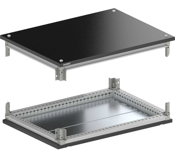 Крыша и основание DKC RAL9005 с направляющими для корпусов CQE N, ШхГ 1200x400 мм, комплект R5NKTB124 1