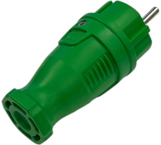 Вилка iTOK серии iCONNECT каучуковая, 16А, IP44, модель ВК, цвет зеленый i-KI-KV-ICONNECT-1PEN-IP44-GREEN