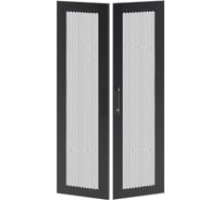 Дверь DKC перфорированная двухстворчатая для IT CQE 1600x600 RAL9005 1 ШТ RBITCPMD1660