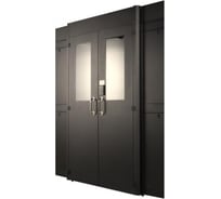 Распашные двери коридора LANMASTER 1200 мм, для шкафов DCS, 48U, стекло, без замка LAN-DC-HDRM-48Ux12