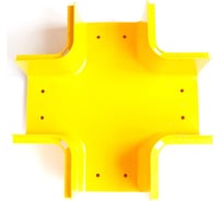 Х-соединитель оптического лотка LANMASTER 120 мм, желтый LAN-OT120-XT