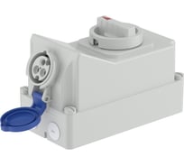 Розетка настенная с механической блокировкой и боковым расположением разъема DKC WIS IP44 16А 2P E 230В DIS5601683