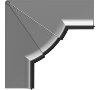 Угол внутренний DKC 110x50 мм, изменяемый, черный, 1 шт. 01051A