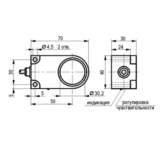 Индуктивный датчик ТЕКО ISB R1A5-32N-R30-LZ 00-00025217