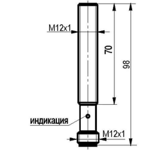 Индуктивный датчик ТЕКО ISB AC24A-12G-2-LS27 00-00024255