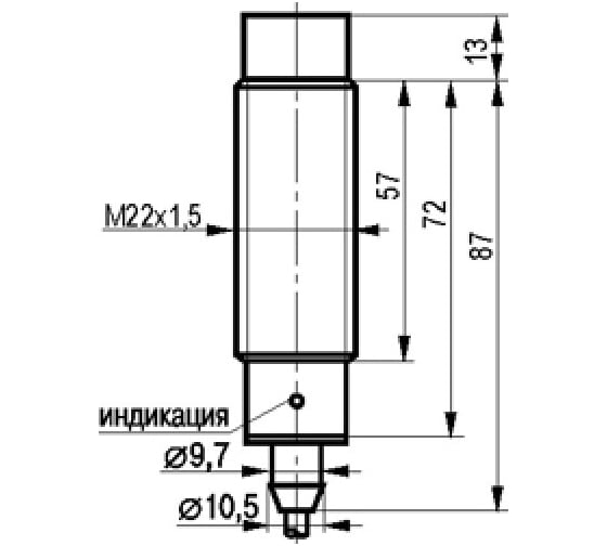 Индуктивный датчик ТЕКО ISN EF62A-11-10-LZ 00-00025725
