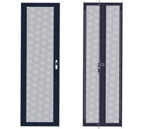 Комплект дверей TWT 42U, 600мм, черный передняя-перфорированная, задняя-распашная перфорированная CBB-DR42-6x-S-P1