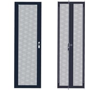 Комплект дверей TWT 47U, 600мм, черный передняя-перфорированная, задняя-распашная перфорированная CBB-DR47-6x-S-P1
