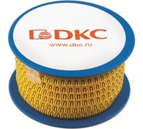 Колечко DKC маркировочное , 2.5-4мм. черное на желтом 1000шт AZO310BY
