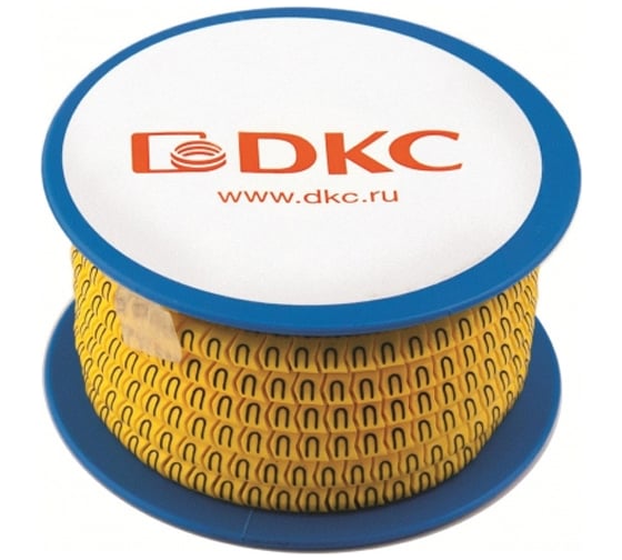 Колечко DKC маркировочное , 2.5-4мм. черное на желтом 1000шт AZO310BY 1