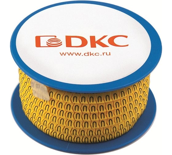 Маркировочное колечко DKC земля, 4-8мм, черное на желтом AZS412BY 54187 1
