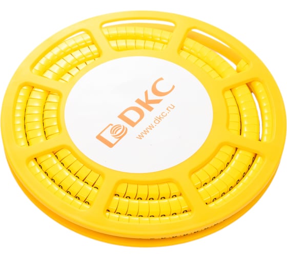 Маркировочное колечко DKC S, 4-8мм, черное на желтом AZS4SSBY 54146