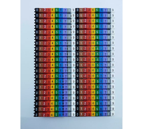 Маркировка кабеля Onka KCG 1 0,5…1,5 мм.кв., 0-9, Упаковка 400 ед. 9994