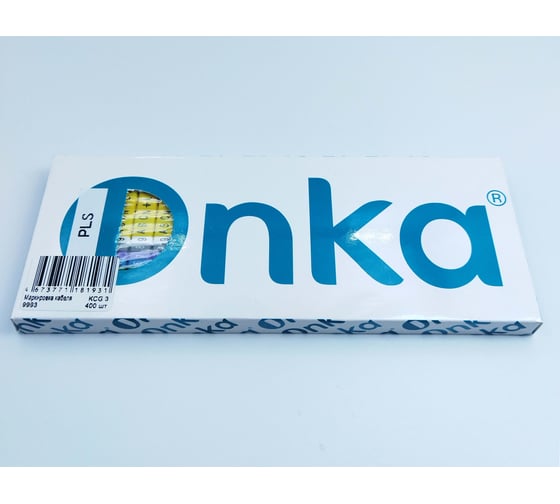 Маркировка кабеля ONKA KCG 3, 4,0…6,0 мм.кв., 0-9. A.B.C.N.PE.L.L.1.2.3, Упаковка 400 ед. 9993