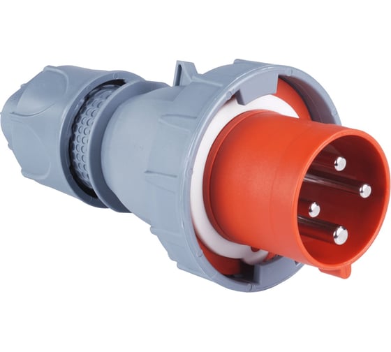 Вилка кабельная переносная TP Electric 63A/400В/3P+E+P/IP67 (красный) 3132-301-1600