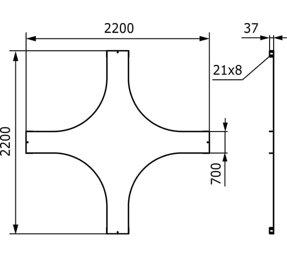 Крышка на X-ответвитель DKC 700, R660 UKX607