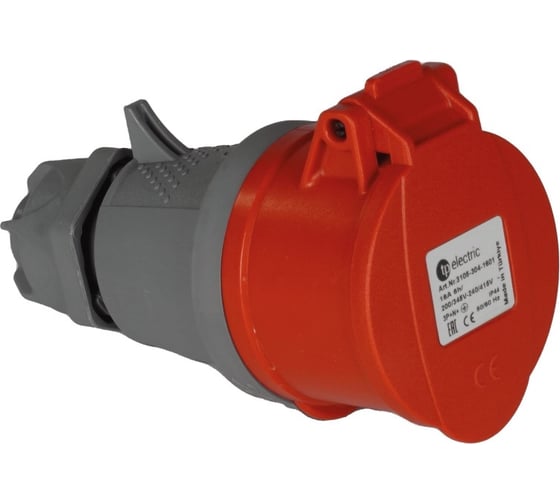 Кабельная переносная розетка TP Electric Зажимные контакты 32A/400В/3P+E/IP44 3126-304-1601 1