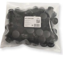 Заглушка с защелкой WEYER HP-22B-k100 полиамид, цвет черный, нар. 22,2 мм, -30C-+100C, комплект-100 шт. WE4700600-100