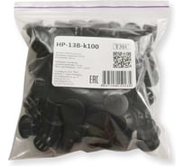 Заглушка с защелкой WEYER HP-13B-k100 полиамид, цвет черный, нар. 12,7 мм, -30C-+100C, комплект-100 шт. WE4700300-100