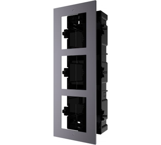 Монтажная рамка Hikvision DS-KD-ACF3/Plastic на 3 модуля, врезная с пластиковым монтажным основанием 18771 1