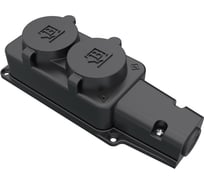 Колодка Bemis 2 гнезда, каучуковая, IP 54, 220V, 16A, 2WAY GROUP SOCKET RUBBER BK1-1402-3612