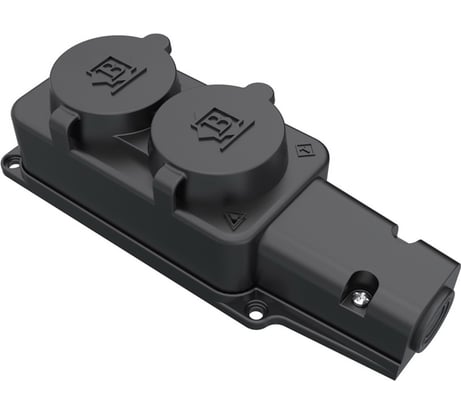 Колодка Bemis 2 гнезда, каучуковая, IP 54, 220V, 16A, 2WAY GROUP SOCKET RUBBER BK1-1402-3612