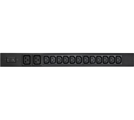Блок розеток Cabeus для 19" шкафов, вертикальный, 6 розеток IEC 320 C19, 36 розеток IEC 320 C13, 3 фазы, 16А, автоматы защиты, металлический корпус PDU-16-3P-36C13-6C19-I309