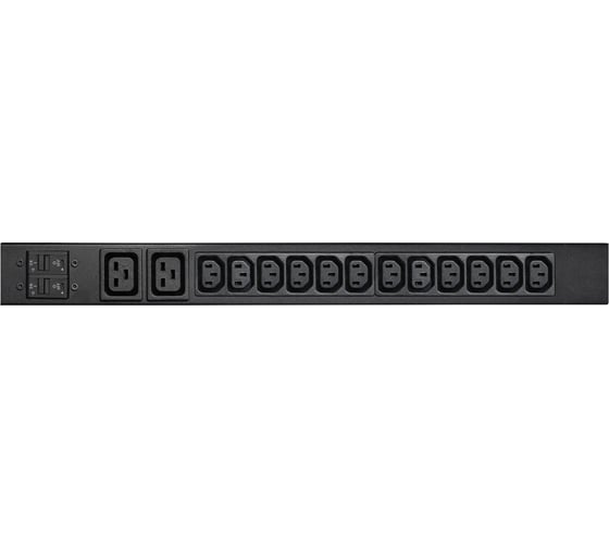 Блок розеток Cabeus для 19" шкафов, вертикальный, 6 розеток IEC 320 C19, 36 розеток IEC 320 C13, 3 фазы, 32А, автоматы защиты, металлический корпус PDU-32-3P-36C13-6C19-I309