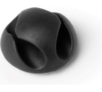 Фиксатор на 2 кабеля DURABLE до 5мм CAVOLINE CLIP 2, антрацит, 6шт./упаковка, 503837
