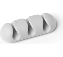 Фиксатор на 3 кабеля DURABLE до 5мм CAVOLINE CLIP 3, серый, 2шт./упаковка, 503910