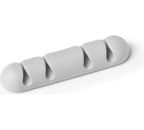 Фиксатор на 4 кабеля DURABLE до 5мм CAVOLINE CLIP 4, серый, 2шт./упаковка, 504010