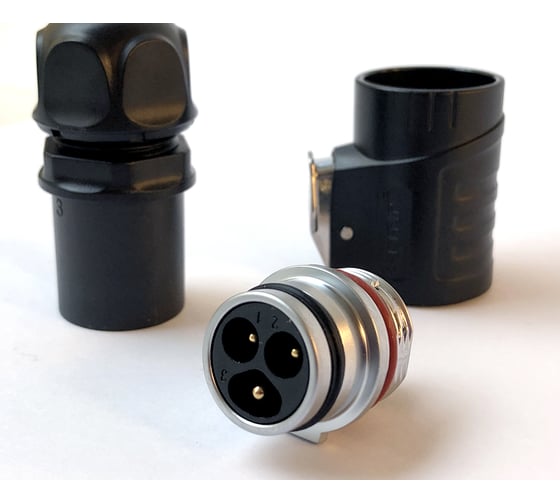 3-полюсный водостойкий разъём TTAF Elektronik IP67 500V 20A TT20-03M-SX-01-001