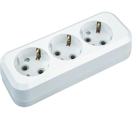 Колодка Navigator 61 584 NCA-BL01-03-E-WH 3гн с/з АБС пластик 61584