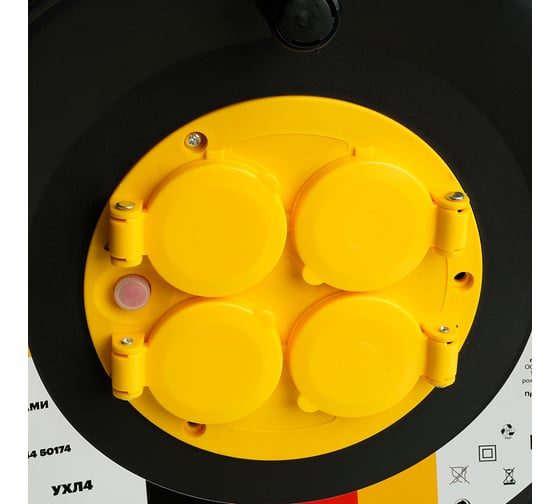 Катушка без провода STEKKER 4-местная, со шторками, с крышками STD4 50174