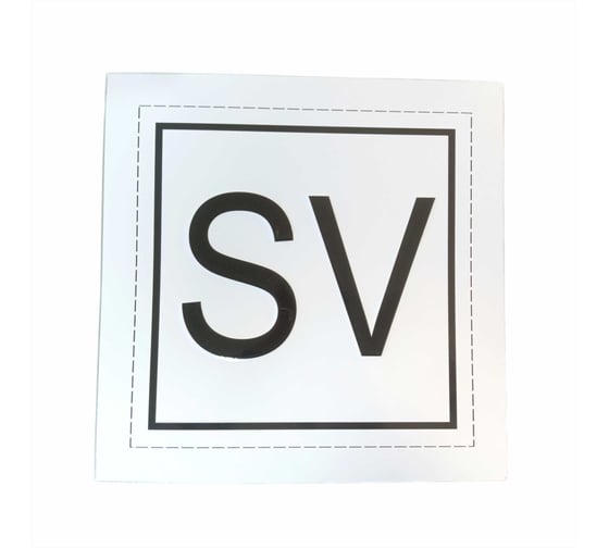 Маркировочный знак предохранительных клапанов SV VENGO на основе, 300x300 мм МЗ SV-300-300