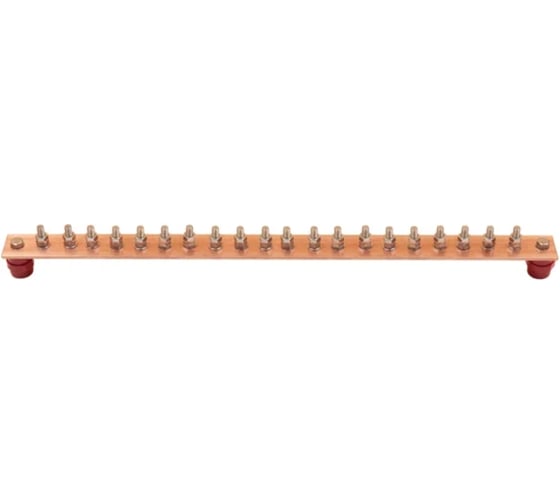 Шина ДМЗ ГЗШ500x25x4, 14хМ6, медная, с изоляторами ДМЗ.500.25.4.14-М6 1