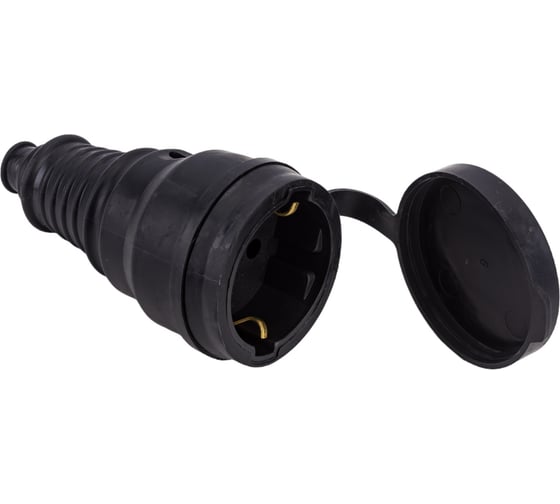 Штепсельная розетка MONO ELECTRIC с заземлением, каучук, в упаковке 170-010102-806
