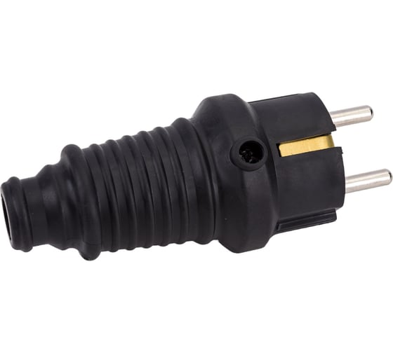 Штепсельная вилка MONO ELECTRIC с заземлением, каучук, в упаковке 170-010102-805