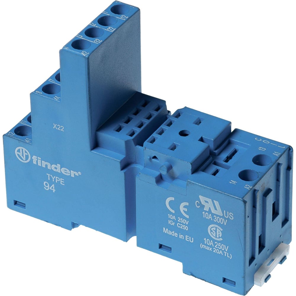 Розетка Finder для реле 55.34, 55.32, 85.02, 85.04 и модулей 99.02, 86. ...