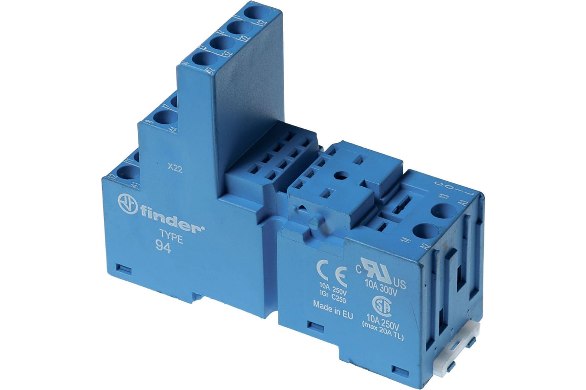 Розетка Finder для реле 55.34, 55.32, 85.02, 85.04 и модулей 99.02, 86. ...